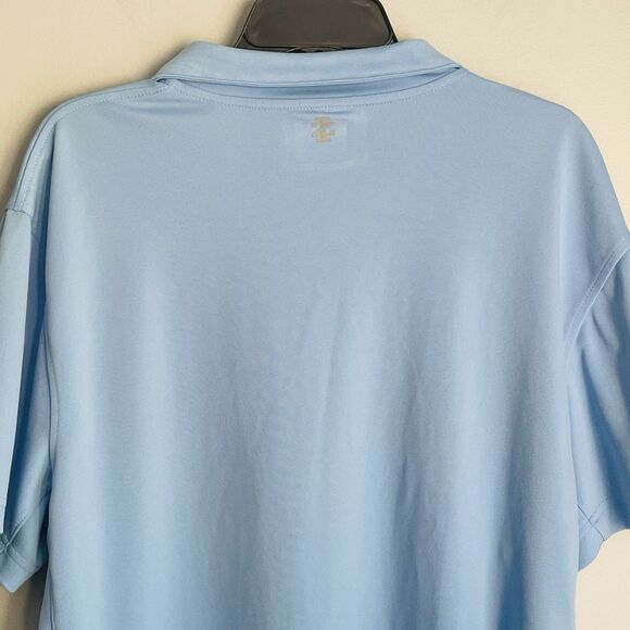 Izod Golf Polo Shirt Men's XL Light Blue Performance Short Sleeve Collared Logo - Picture 10 of 12